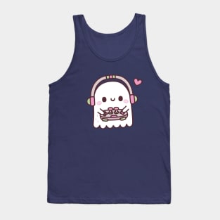 Cute Ghost Gamer Playing Video Games Tank Top